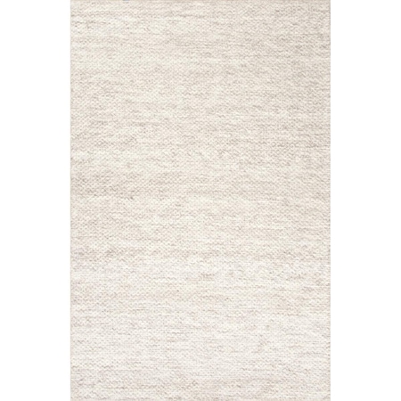Jaipur Rugs Scandinavia Rakel Woolen Dhurrie Karlstadt Design Rectangle Rug, Whisper White - 9 x 12 ft. RUG121979